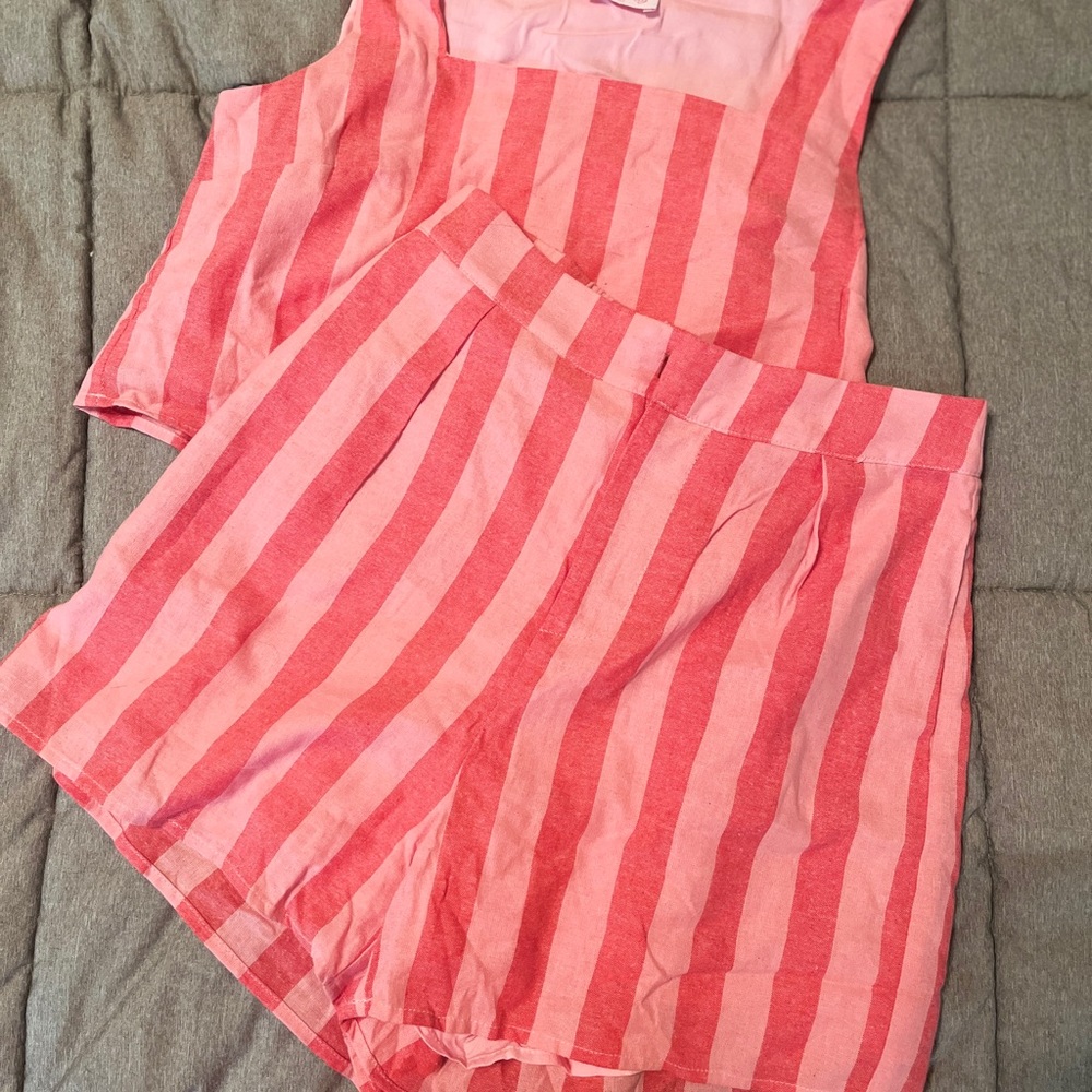 Pink Lily Striped Pink and Red Set